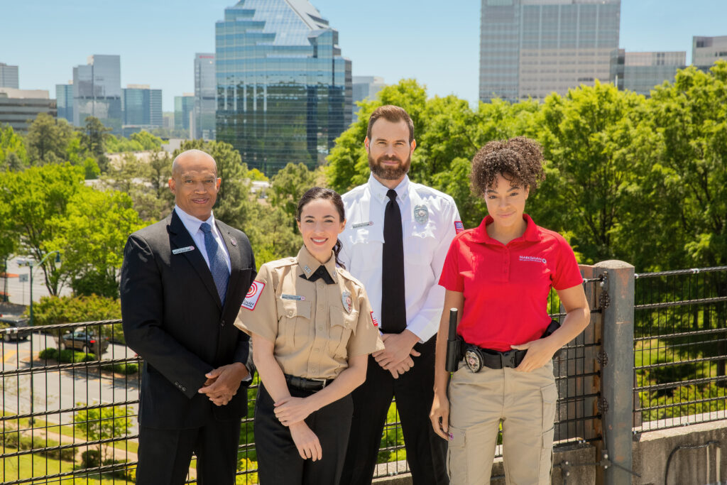 private security officer opening door in Austin, TX